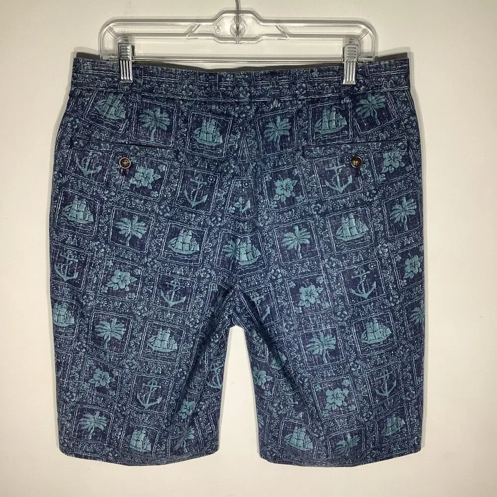 Brooks Brothers Mens Reyn Spooner Bermuda Shorts Blue‎ Size 34